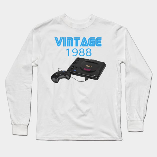 Vintage 1988 - Sega Megadrive Long Sleeve T-Shirt by jmtaylor